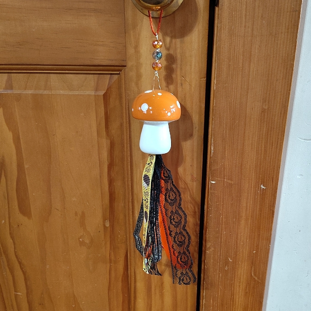 Orange Mushroom Hanging Decoration